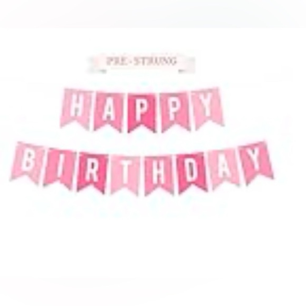 Pre-Strung Happy Birthday Banner